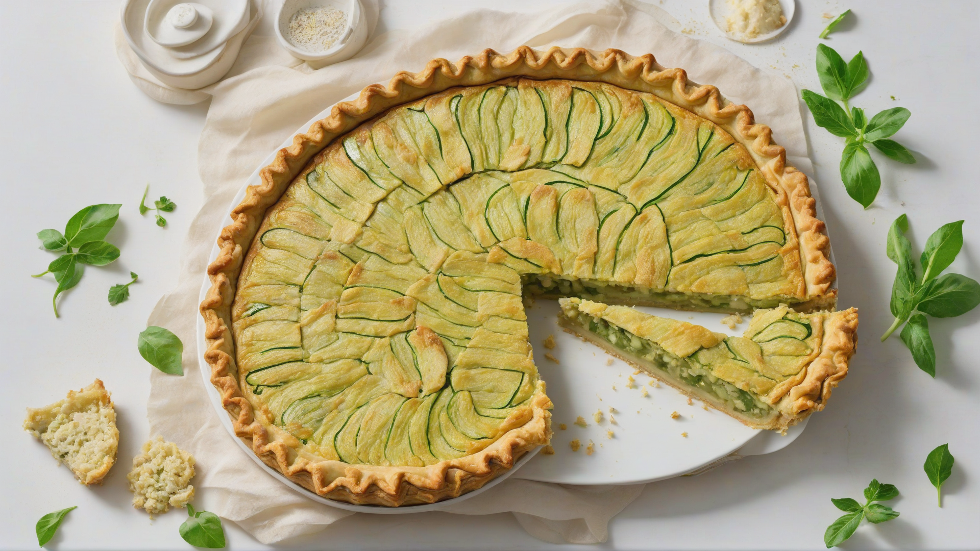 torta salata di zucchine